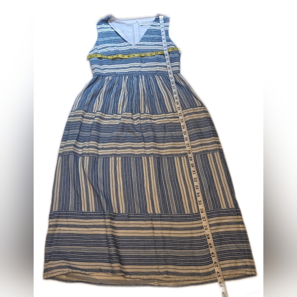 Megan Park Blue And White Striped Cotton Dress. Sleeveless Size 2 - Picture 9 of 15